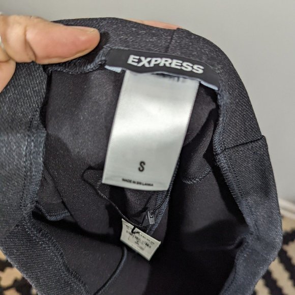 NEW Express Black Grey Pull On Skinny Leggings Pants Women's Size S - Picture 4 of 5